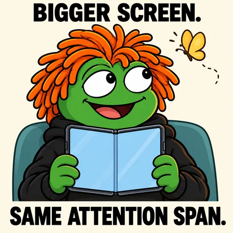 Bigger screen. Same attention span.