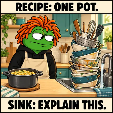 Recipe: one pot. Sink: explain this.