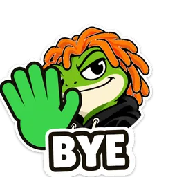 Pippy sticker: bye