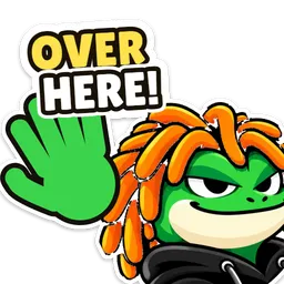 Pippy sticker: over here